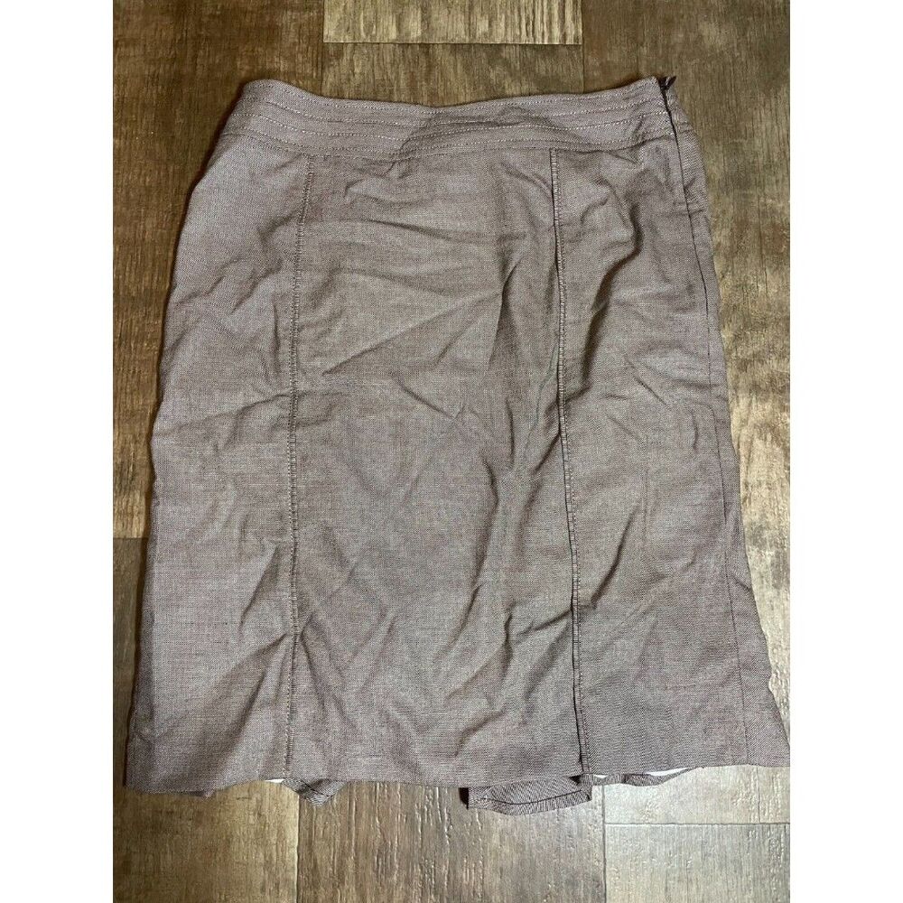 White House Black Market Skirt Womens Size 6 Brown